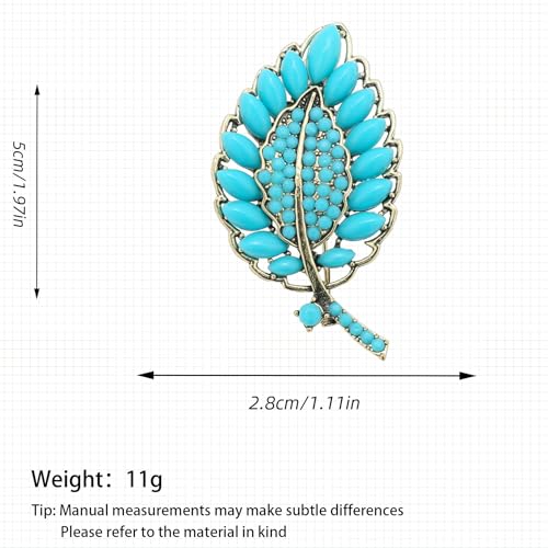 Image of Turquoise West Cowboy Oval Tear Drop Brooch Pin for Women Retro Brooches Pins Classic Fashion Jewelry Accessories Gift