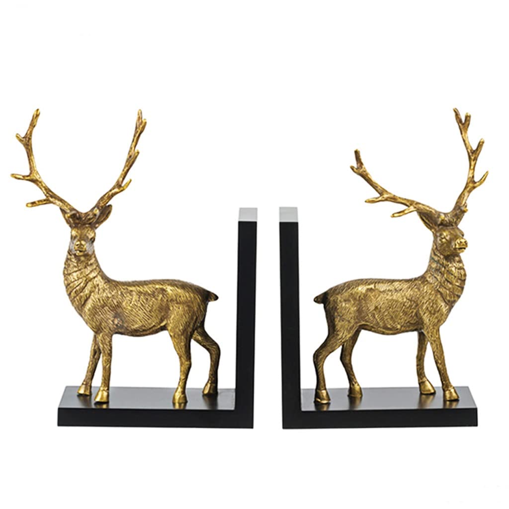 GFHTRELY Bookends Library Non-slip Bookends Ornaments Bookshelves Bookcases Wall Cabinets TV Desk Accessories Bookshelf