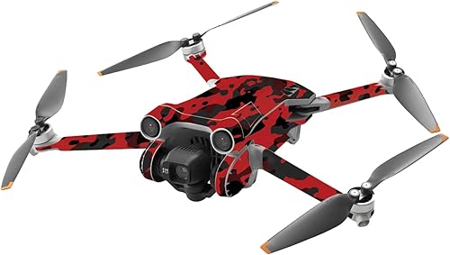 MightySkins Skin compatible con DJI Mini 3 Pro - Rojo Modern Camo  Funda protectora de vinilo duradera y única  Fácil de aplicar, quitar y cambiar