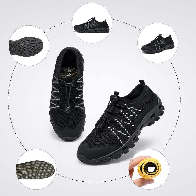 SOBASO Water Shoes Quick Dry Lightweight Swim Shoes for Men Ideal Hiking Water Shoes Fishing Shoes River Shoes Beach Shoes Men Durable Comfortable Design