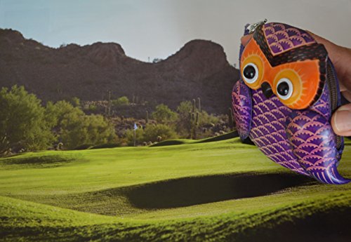 Leather Wristlet Coin/Change Purse,Jewelry Holder,Lovely Baby Owl Shape,Purple (Purple) #TOP1