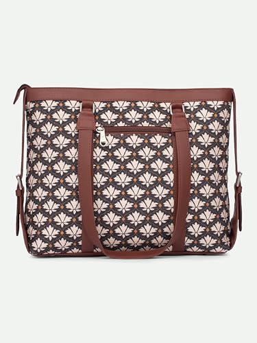 Image of ZOUK Office Bag | Stylish Bags for Office Use | Laptop Bag 15.6 inch | Stylish Tote for Office Use | Purse for Women | Vegan Leather Handbag | Daily & Travel Use