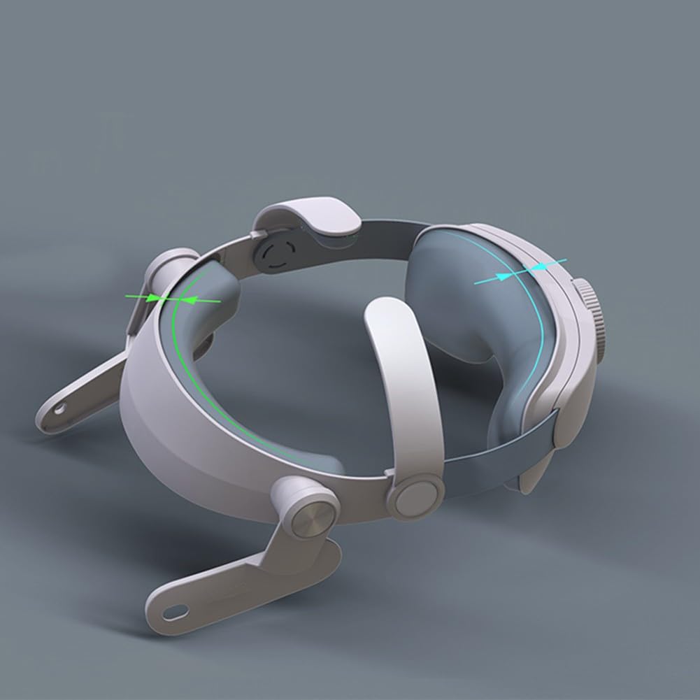 Kopfband für Meta 3 3S mit Akku, Dual-Schnellladung, bequeme Passform, erweiterte Spielzeit, VR-Gaming-Zubehör, Weiß