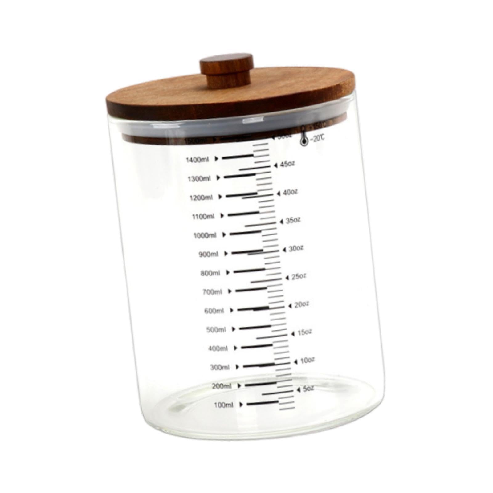 ALCXAZS Sturdy Sourdoughs Jar Glass 1400 Ml Every Baking Enthusiast With