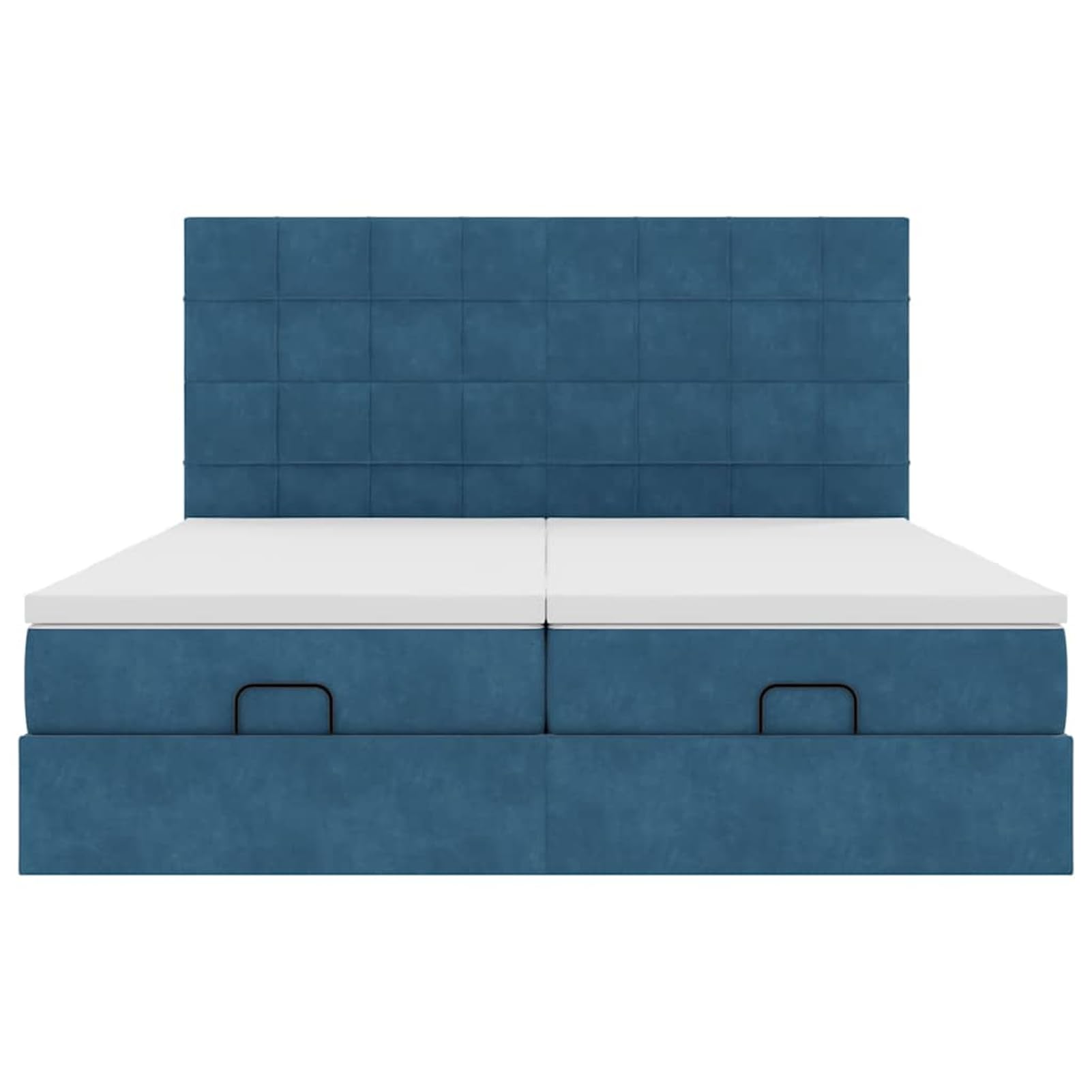 Gecheer Cama Otomana con Almacenamiento y Colchón de Resortes Enfundados, Tela de Terciopelo, Luces LED, para Dormitorio y Descanso