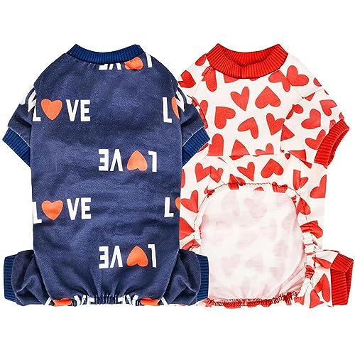 UOSIA Pijamas para cachorros para cães pequenos Pijama roupas macacões para cachorros Macacão para a