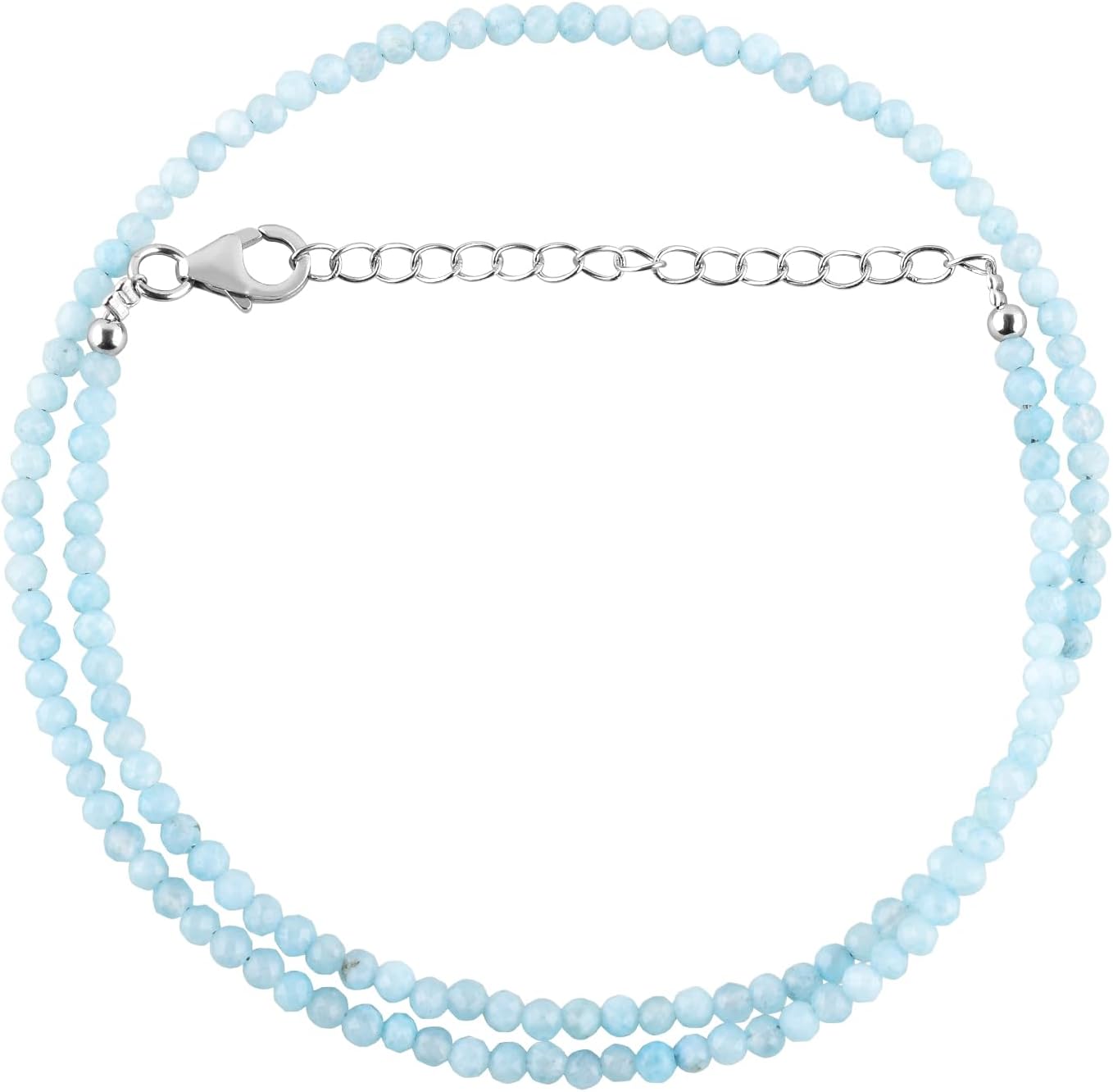 OdrillionGems Gemstones Beaded Choker Necklace, Rhodium 925 Sterling Silver Women Jewelry, Energy Healing Crystals, Handmade, Birthstone, Valentine Gifts