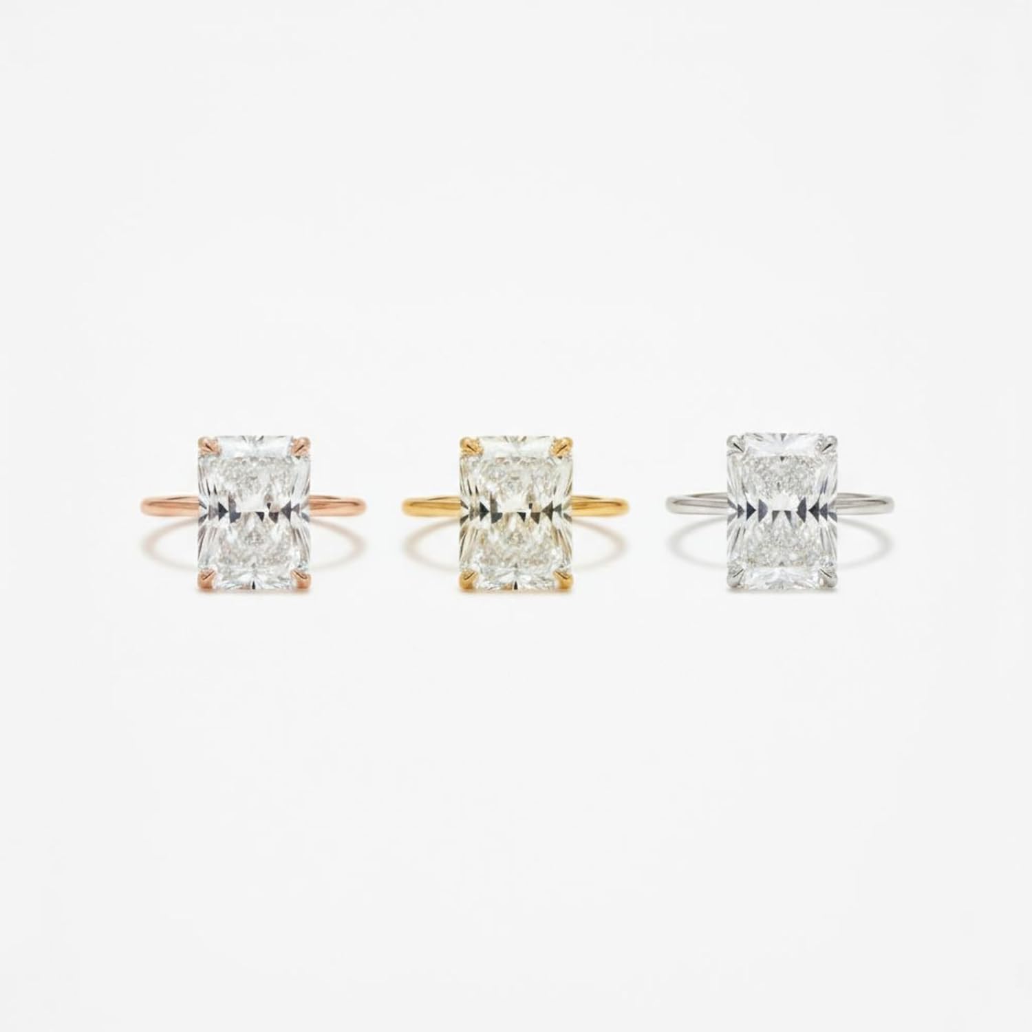 elizabeth jewelry 14Kt Gold 4.90 Ct IGI Certified Radiant Cut Lab Grown Diamond Ring