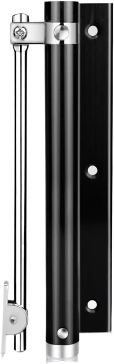 50KG Adjustable Aluminum Alloy Automatic Door Spring Closer(Black)