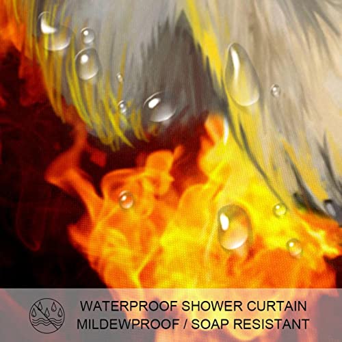 Rideau de douche Anger Wolf loup en feu pour dynamiser votre salle de bain