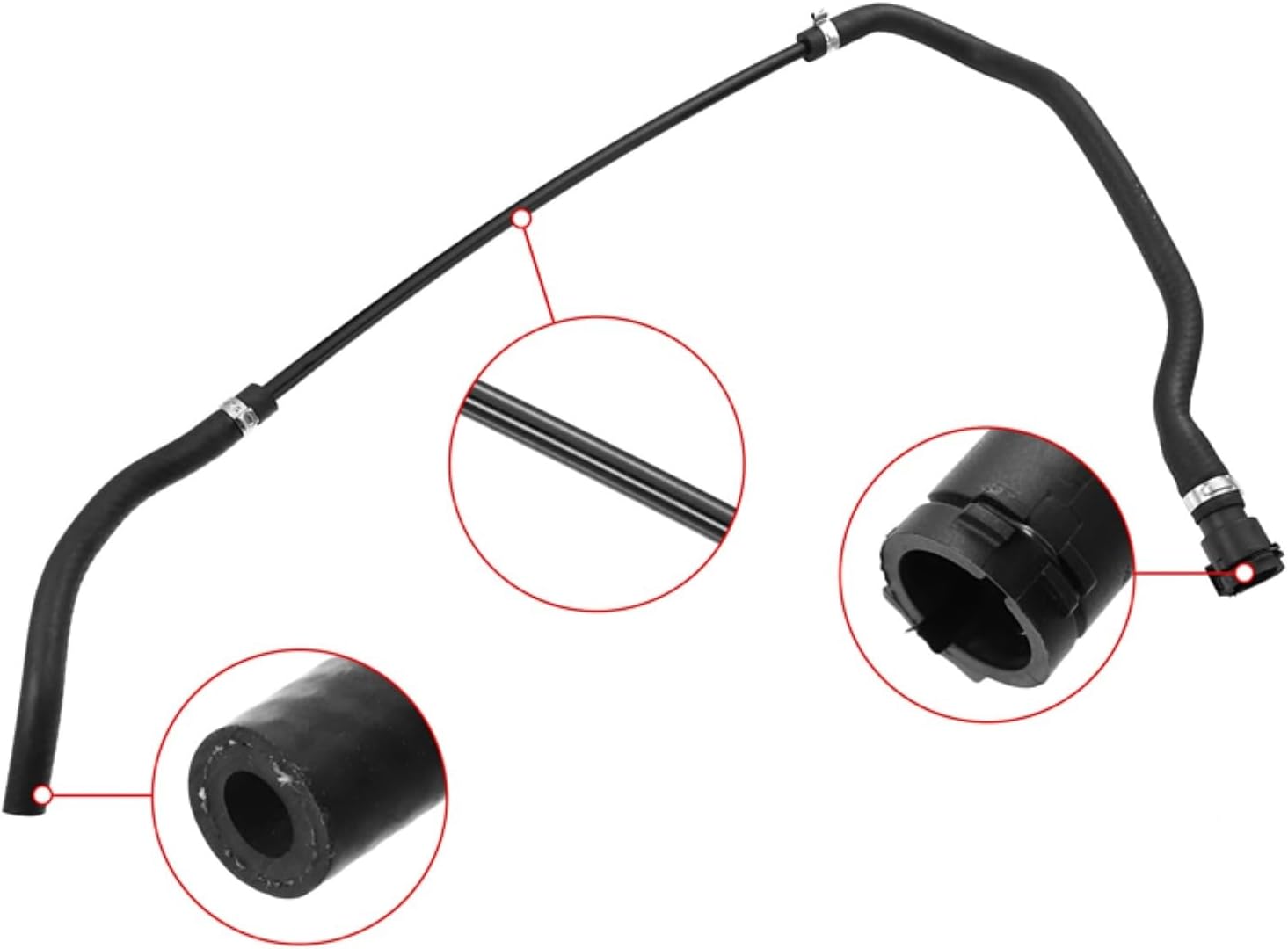 Crankcase Breather Hose Compatible with BMW for 330i 325i 330xi 2006 Car Crankcase Breather Ventilation Pipe Valve Vent Hose Pipe Decorative OE : 17127618510