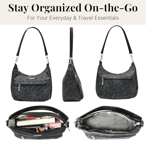 Image of Baggallini Modern Pocket Half Moon 11 inchx10.5 inch Shoulder Women W /Replaceable Straps Converts to Crossbody Bag