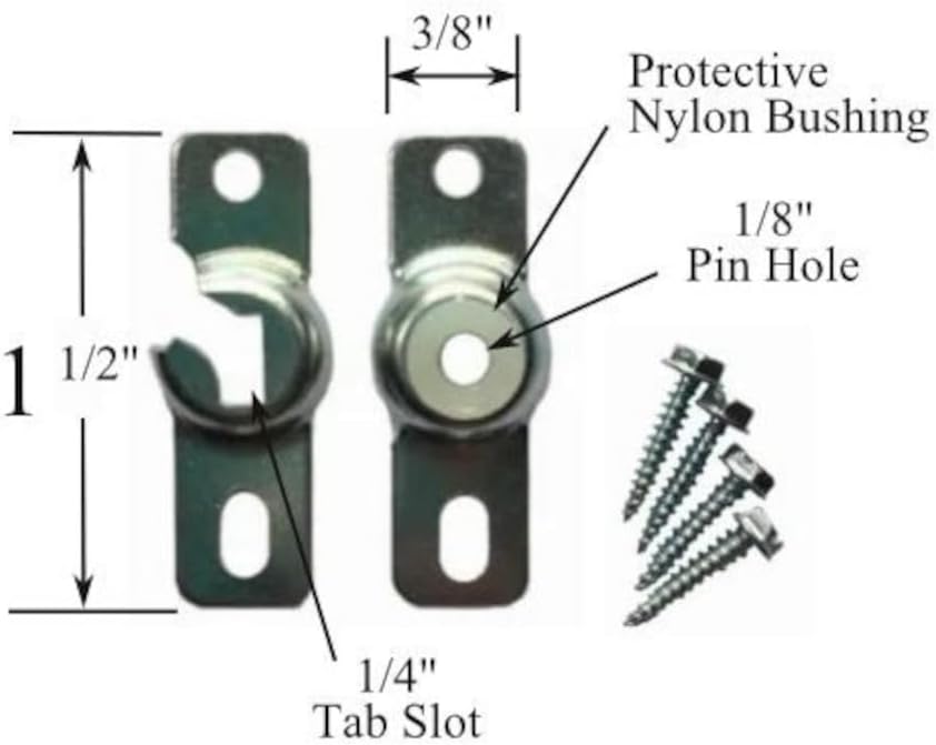 Miniatura 2 de 1 par de soportes de montaje interior con tornillos para ventana enrollable