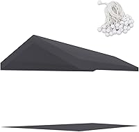 Vista 10 de Cubierta superior de repuesto de 10 x 20 pies para automóvil, refugio, tienda de campaña, tienda de campaña con bolas elásticas color blanco