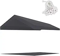 Capa de substituição de garagem atualizada de 25 x 50 cm, cinza para carro, garagem, abrigo, festa, tenda com elásticos de bola (apenas capa superior, moldura não incluída)