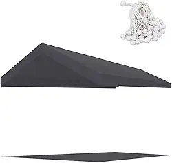 Capa de substituição de garagem atualizada de 25 x 50 cm, cinza para carro, garagem, abrigo, festa, tenda com elásticos de bola (apenas capa superior, moldura não incluída)