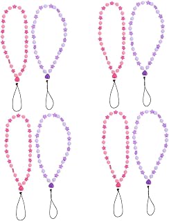 UKCOCO 8 Peças Estrela Corrente De Telefone Móvel Telefone Pendurado No Pulso Contas Penduradas Corrente De Telefone Celular Corda Chaveiro Decorativo Cordão Formato De Estrela Chaveiro