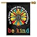 In A World Where You Can Be Anything Be Kind Garden Flag 28 X 40 Inch Peace Outdoor Floral Mini Yard Flag House Flags Double-Sided Farmhouse Sign For Home Garden Decoration