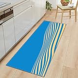 XIAOZHANG Alfombras para Cocina Franela Suave Textura Amarilla Alfombra Antideslizante Lavable Alfombra para Dormitorio Sala De Estar Cocina Pasillo 40X60Cm