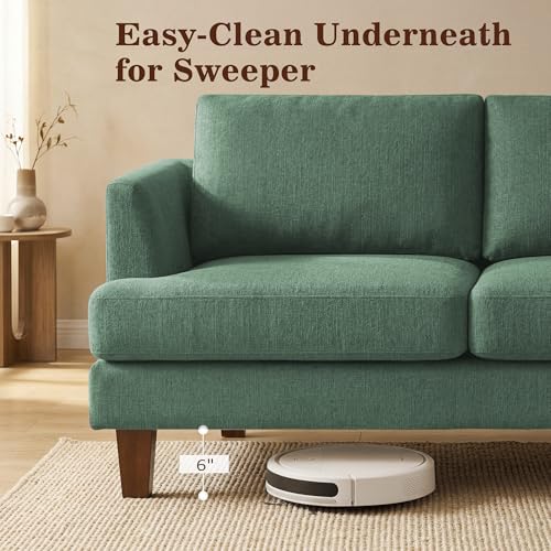 Image of Gericco Mid Century Modern 89 inch 3-Seater Couch for Living Room, Green