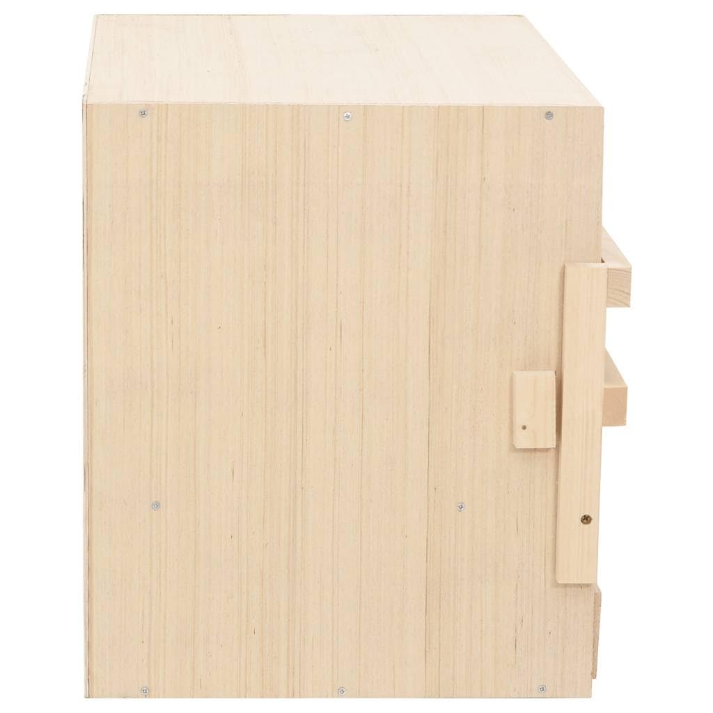 Nido para pollos, de pino macizo, con 2 compartimentos, 63 x 40 x 45 cm, base extraíble, apilable, para establo, aves de corral, cría, granja, agricultura, conservación de huevos