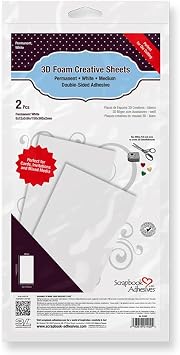 Scrapbook Adhesives by 3L Creative 3D FOAM SHEETS WHITE