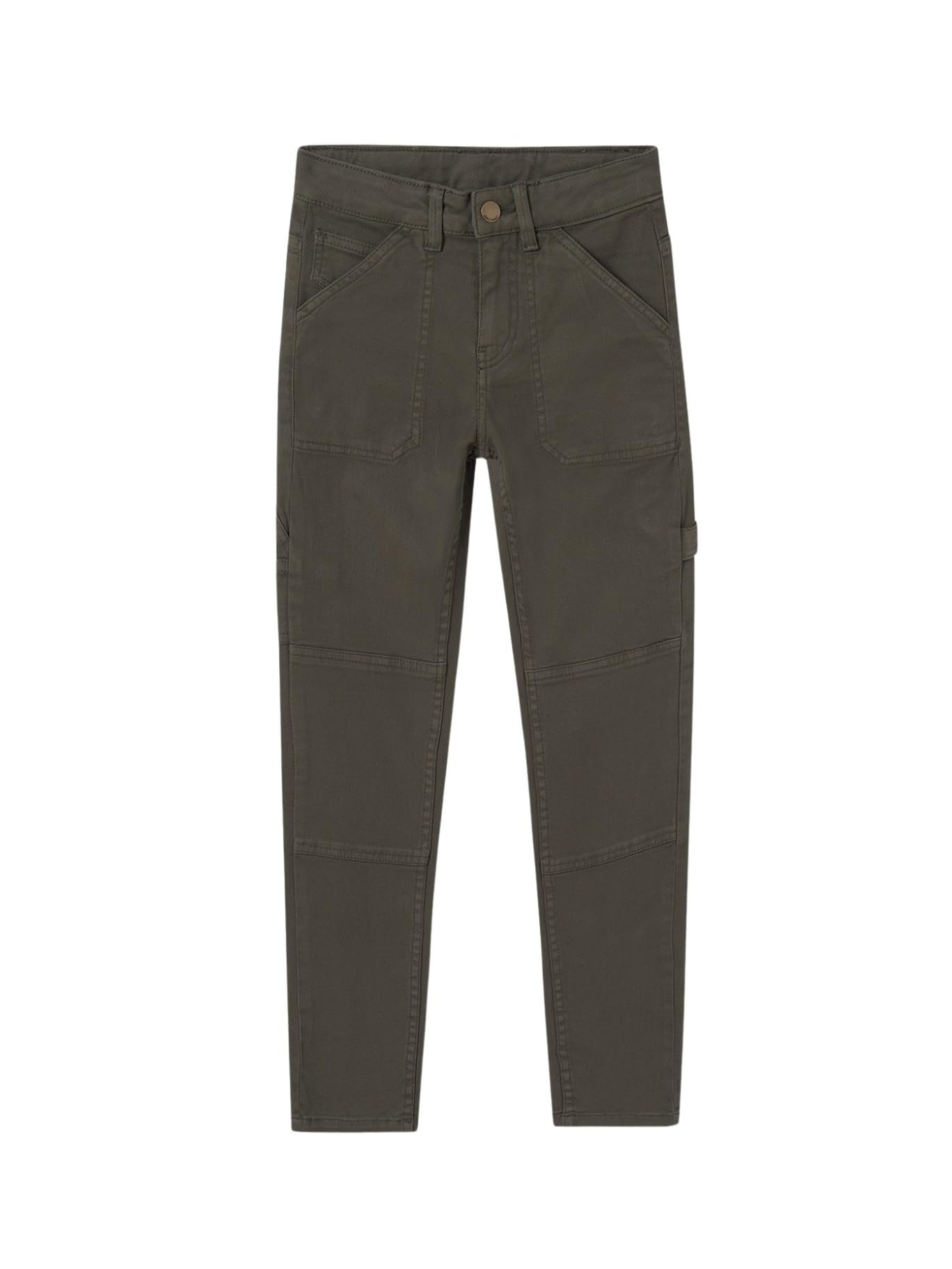 Pantalon worker pour garçon souple et résistant teinte mousse - 3