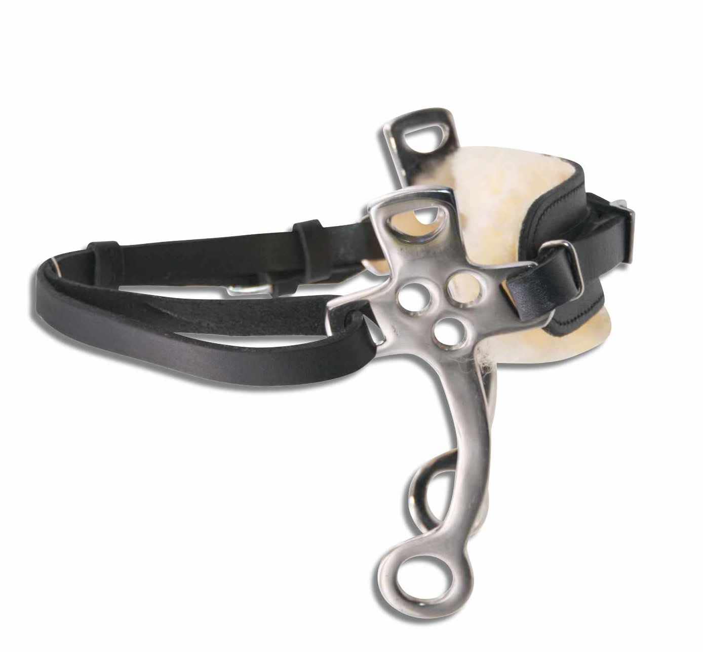 hackamore Classic Acero inoxidable extra suave acolchado negro