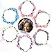 SnailGarden 6Pcs Adjustable Floral Headbands, Rose Flower Leave Crown Wreath-Bridal Halo Garland Headpiece with Ribbon for Women Girls Teens