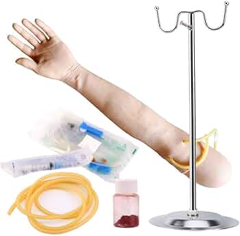 採血練習モデル　血管モデル駆血帯付き Amazon.co.jp: WELLiSH 採血練習キット 静脈注射練習キット 点滴練習