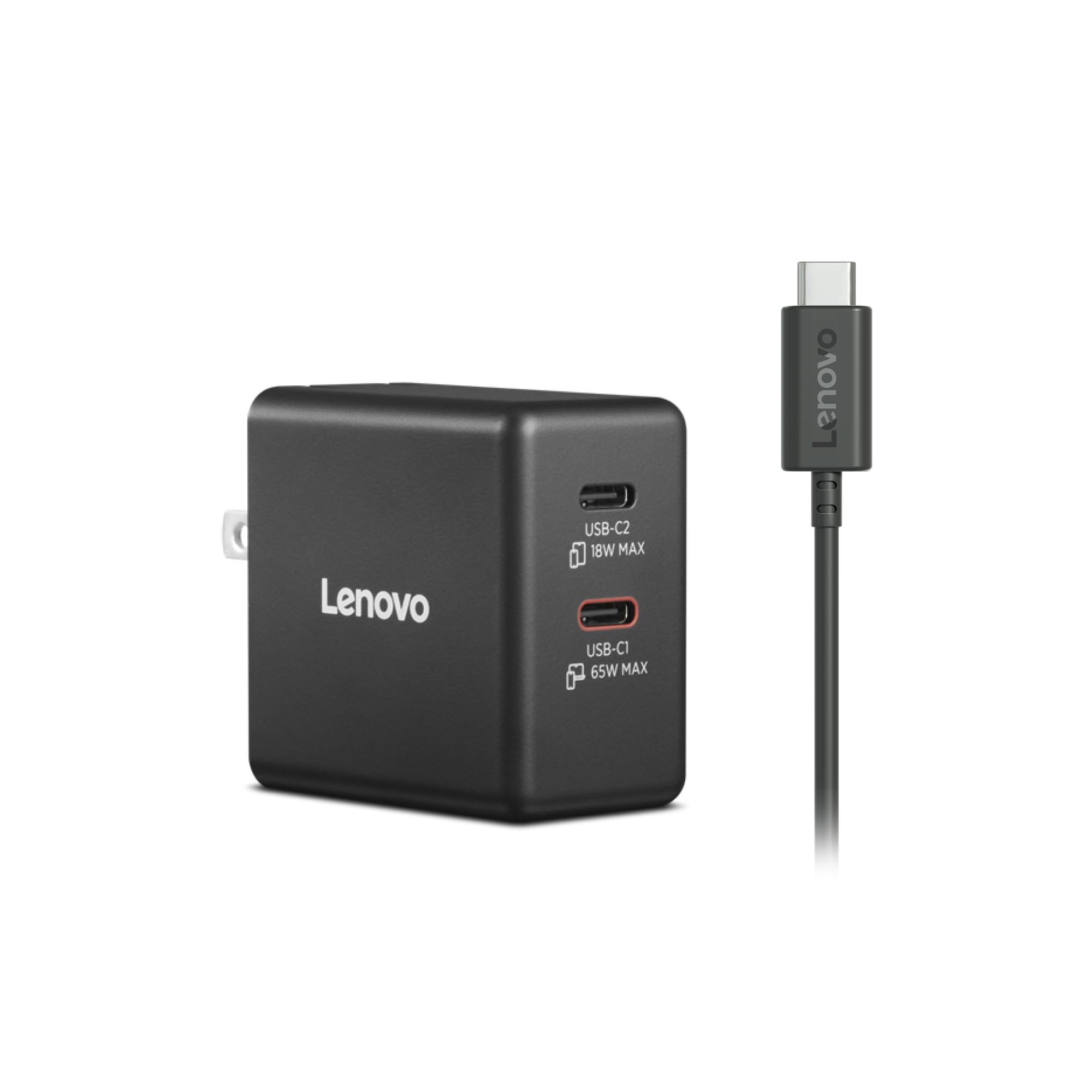 Lenovo Dual USB-C 65W GaN Charger