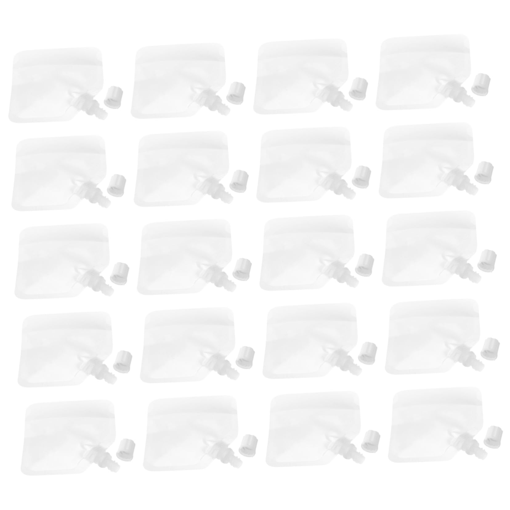PATKAW 20pcs Lotion Bag Clear Plastic Containers Shower Storage Bag Lotion Vial Liquid Dispenser Bag Facial Cleaning Shampoo Container Travel Trial Pack Pouch The Pet White