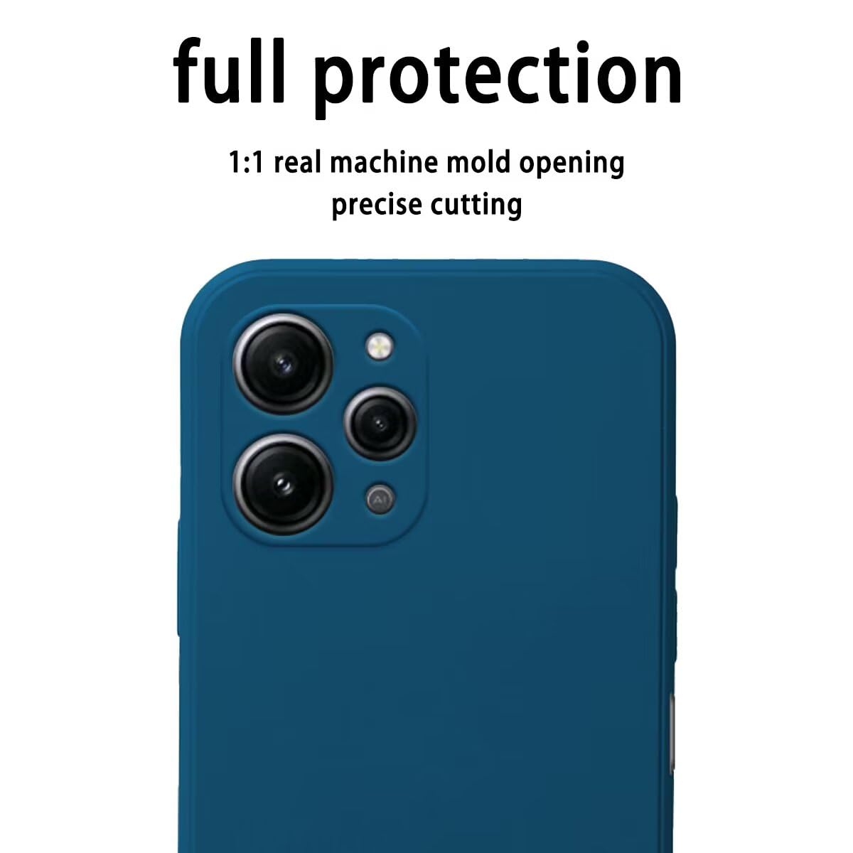 Topme Silikonhülle Für Redmi 12 (4G/5G) – Mit Goldrand, Stoßfest & Kratzfest