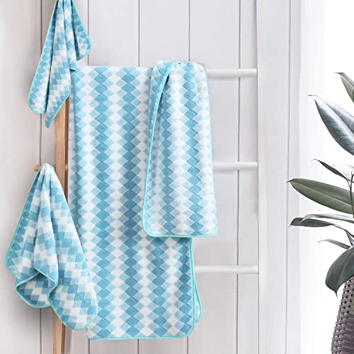 Image of Spread Spain Microfiber Hand Towels, Set of 2, 360 GSM, Super Soft & Highly Absorbent, Hand Towel for Gym & Workout Towels, Hanging Loop, 40x60cm (Green)