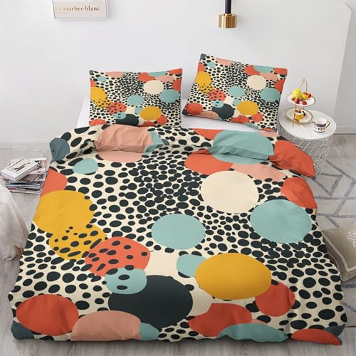 QBIDCSX Bedding Double Duvet Set Graffiti Bedding Double Bed Set - Microfibre Quilt Cover 230x220 cm - Comforter Cover with 2 Pillowcases(Double)
