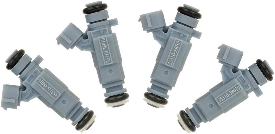 4 Holes 4Pcs Fuel Injector Replace 35310-38010 SCITOO Automotive Engine Fuel Injector fit for Hyundai for Santa Fe/for Sonata,for Hyundai for XG350,for Kia for Amanti,for Kia for Optima/for Sedona