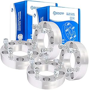 ECCPP 4X 1.5 inch 5x5 to 5x5 Wheel Spacers 5 Lug 5x127mm to 5x127mm 87.1mm hub Fits for Tahoe for Suburban for C1500 for Suburban Yukon with 14x1.5 Studs