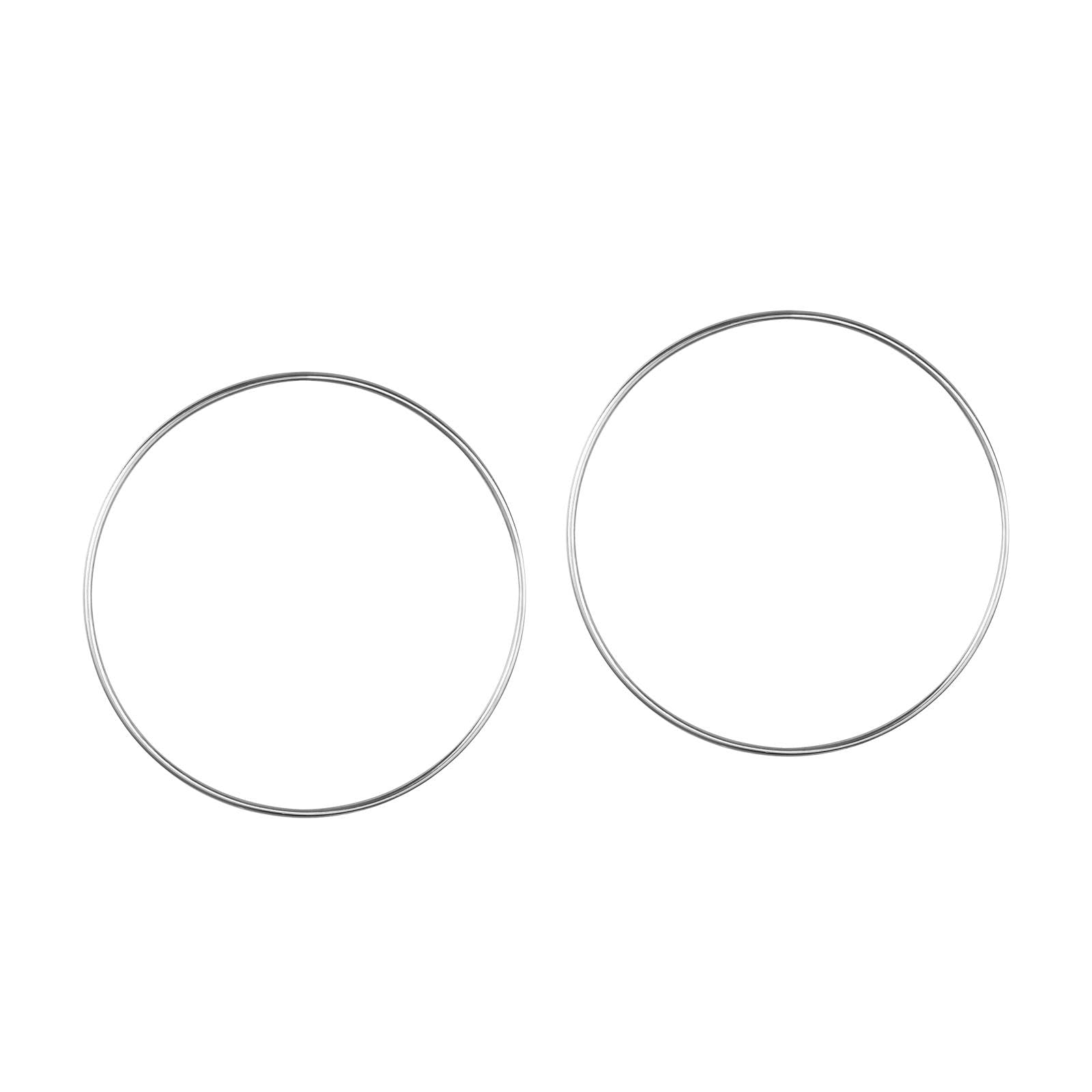 Anneaux Métalliques Simples en Argent Finition Soignée pour Déco
