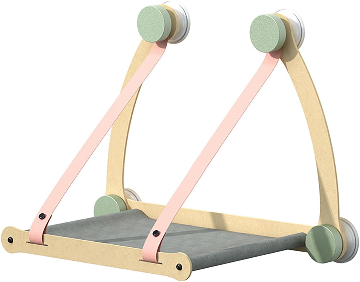 Cat Window Perch, Space Saving Wearable Wall Mounted Kitten Bed with Suction Cup Cat Window Hammock for Tile Metal Panel Snowman Dual Use (Snowman Dual Use)