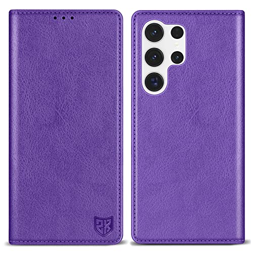 Image of ZZXX for Galaxy S23 Ultra Wallet Case Strong Magnetic 6.8 inch,Purple
