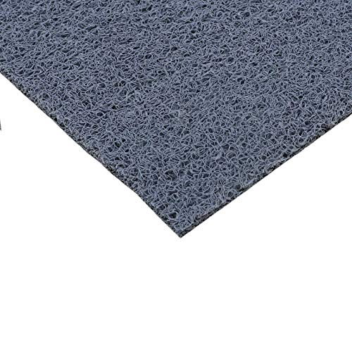 Image of PVC Cushion Rectangular Foot Mat Dirt Rub Thick Mesh Main Entrance Doormat with Anti-Slip Rubber Backing Home Bedroom Bathroom Offices Restaurants Shops (2X10 Feet Grey).