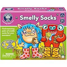 ORCHARD TOYS Moose Smelly Socks Game. Find Matching Pairs of Socks for Your Monsters! for Ages 3-6 and 2-4 Players