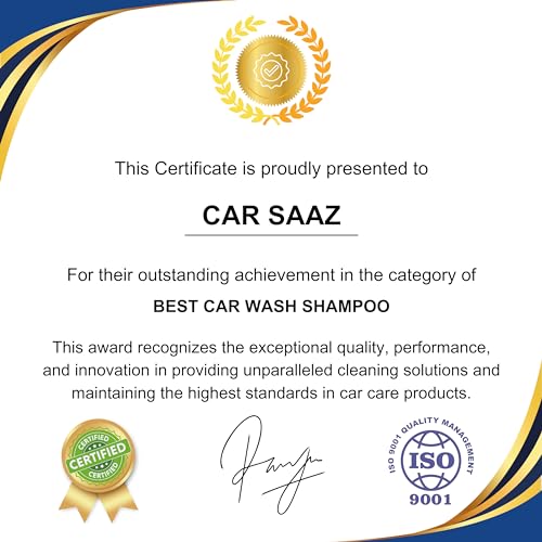 Image of CAR SAAZ Foam X Car & Bike Wash Shampoo 1 Ltr | Premium High-Foaming Shampoo | Snow Foam Wash for Ultimate Clean & Shine | pH Neutral, Thick Suds, Highly Effective (1000 ml)