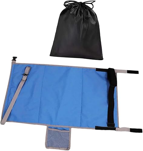 Miniatura 7 de Kids Airplane Footrest Airplane Travel Seat Expander Seat Cover Leg Rest and Lie Down Foldable Travel Bed for, Blue