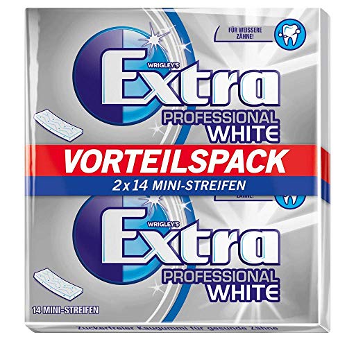 Extra Kaugummi | Professional White | Zuckerfrei | 15 Packungen (15 x 2 x 14 Mini-Streifen) - Image 3