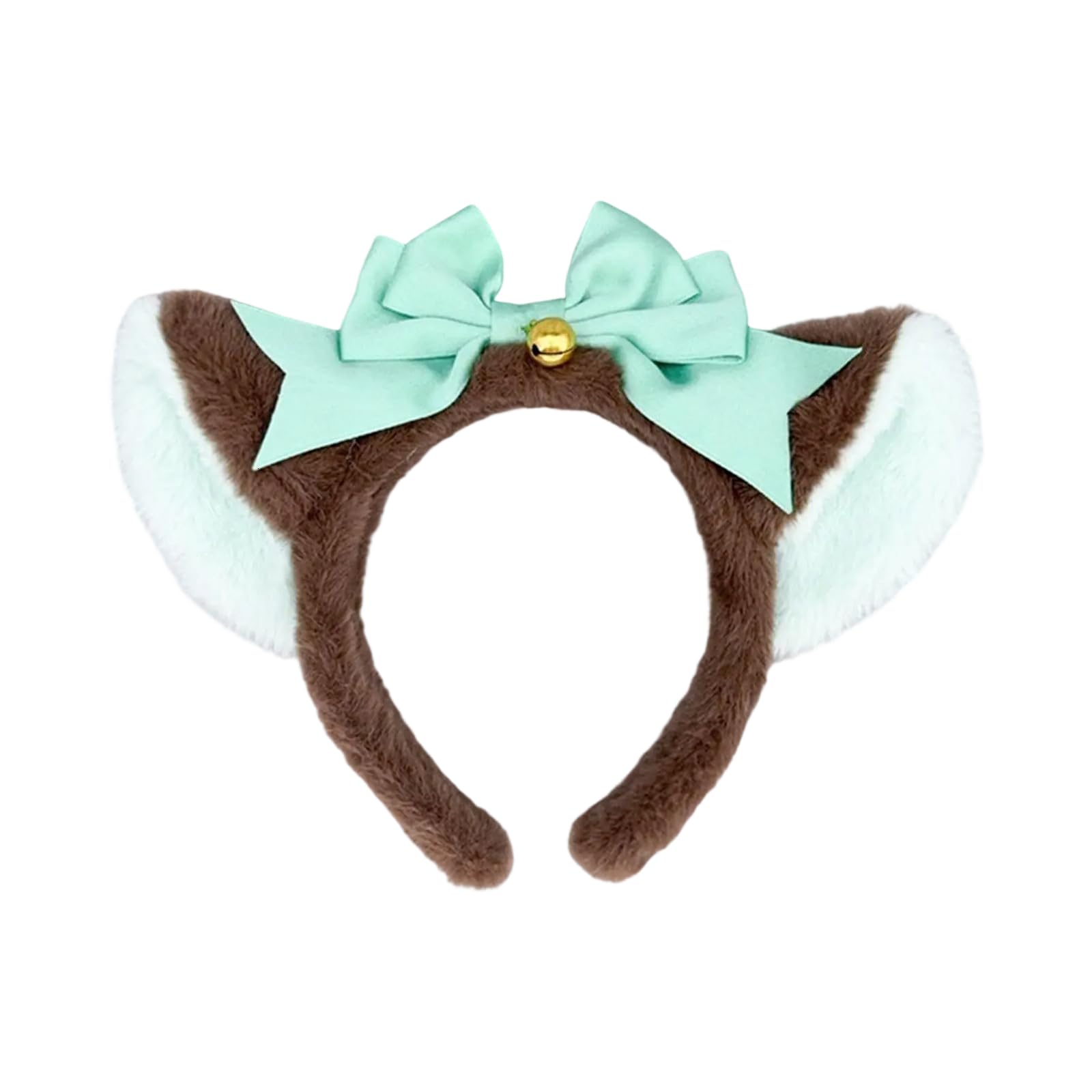 Buxuaaaa Kitten Role Play Costume Animal Ear Headband Tail with Adjustable Waistband for Women Girl Halloween Cosplay Kitten Headband