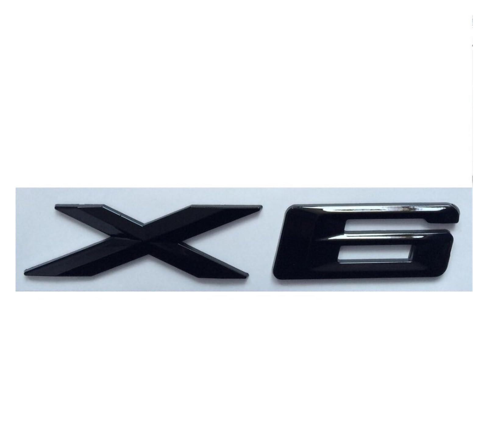 NBCNZCTSAS Gloss Black ABS Number Letters Words Car Trunk Badge Emblem Letter Decal Sticker Fit For BMW X6