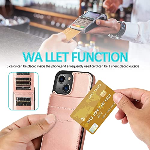 Coque iPhone 13 Mini TPU souple durable antichoc rouge porte-carte SCHIK 5.4