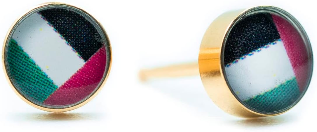 C-b0 UAE Flag Newness Piercing Earrings