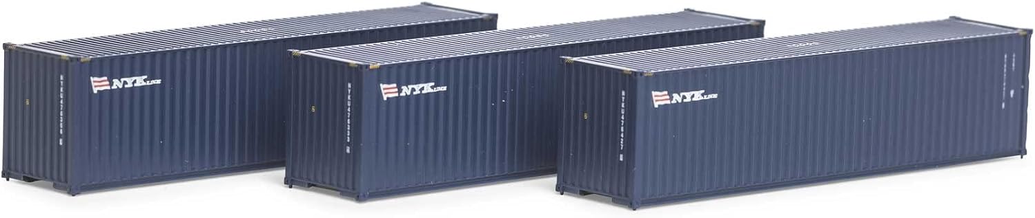 Athearn N 40' Corrugated HC Container NYK #2 3 ATH17445 N Vehicles